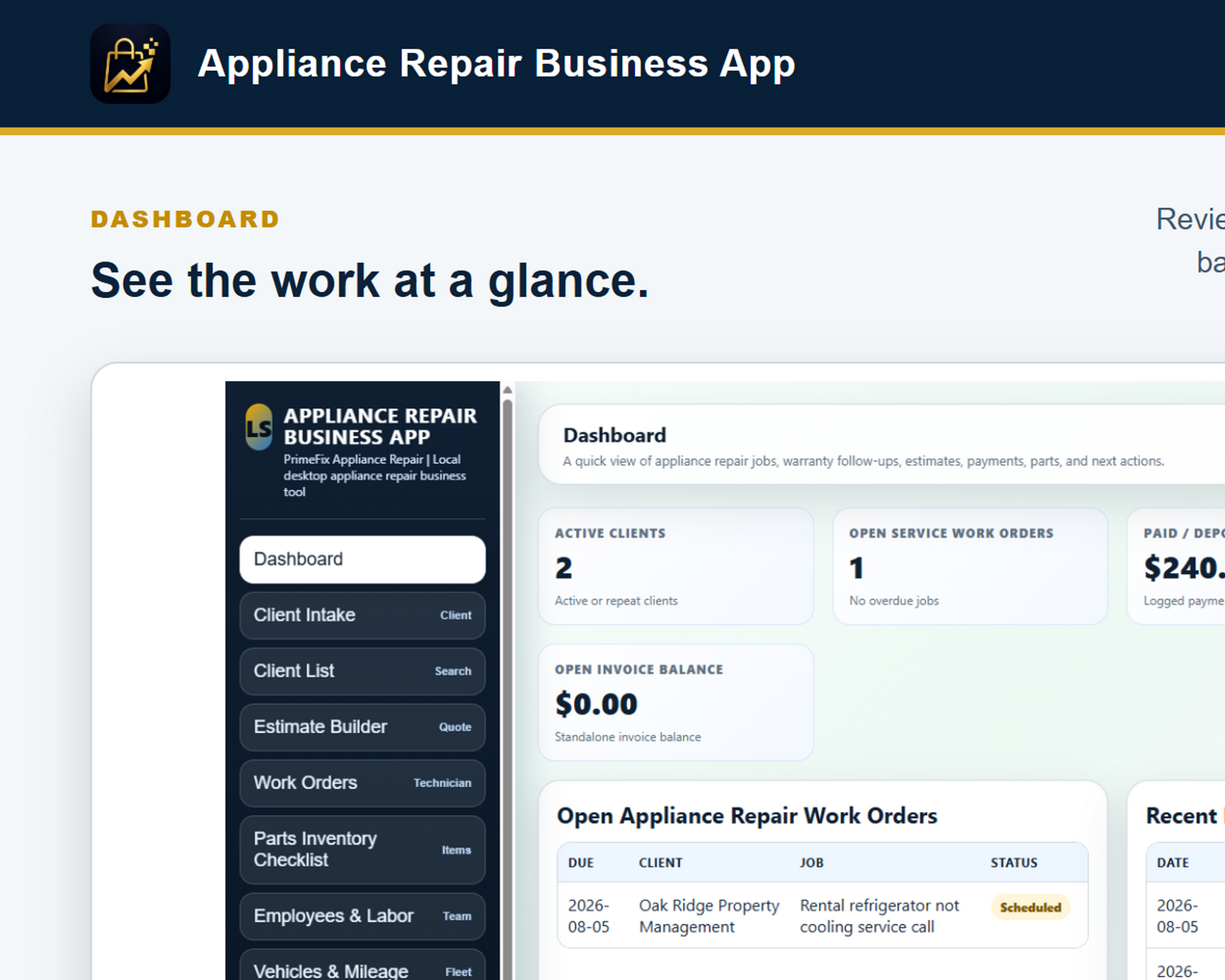 Appliance Repair Business App (image for) Appliance Repair Business App