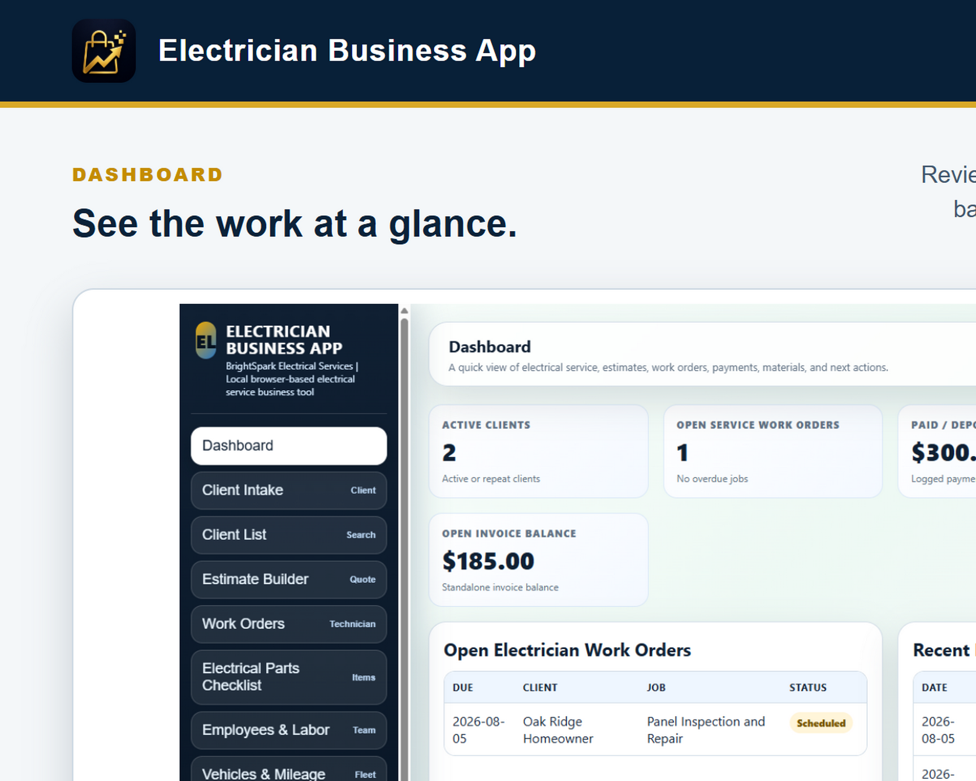 Electrician Business App (image for) Electrician Business App