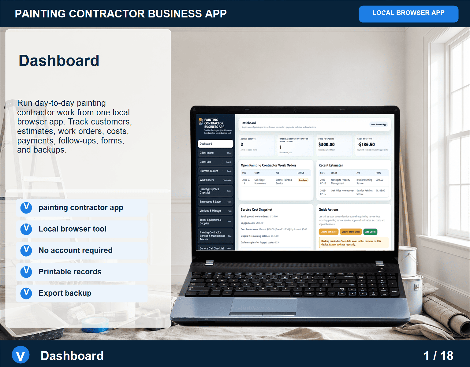 Painting Contractor Business App — Browser-Based (image for) Painting Contractor Business App — Browser-Based